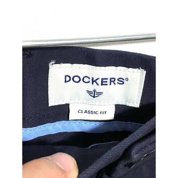 Dockers Classic Fit Flat Front Chino Trousers Pants 36x29 Business Professional - Picture 5 of 8